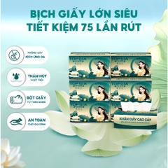 Khăn giấy Topgia Giấy ăn Sắc Việt cao cấp thùng 20 gói  300 tờ 4 lớp 75 rút mềm mịn (Bibistore)