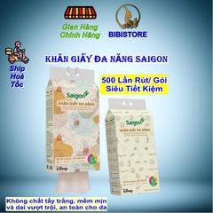 Khăn Giấy Rút Saigon Treo Tường 2 Lớp Gói 500 Tờ