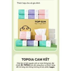 Giấy ăn 3 màu Top Gia cao cấp 300 tờ