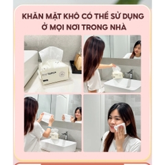 Khăn mặt khô Top Gia 65 Tờ (20x20cm)