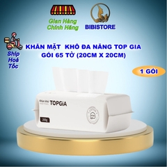 Khăn mặt khô Top Gia 65 Tờ (20x20cm)