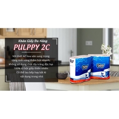 GIẤY LAU BẾP ĐA NĂNG PULPPY 2 CUỘN 205 TỜ/ BỊCH (Bibistore TB)