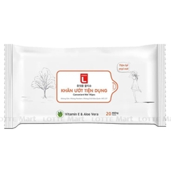 Khăn Ướt TIỆN DỤNG Gói Nhỏ 20 Miếng Lotte Choice L