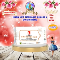 Khăn Ướt TIỆN DỤNG Gói Nhỏ 20 Miếng Lotte Choice L
