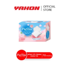 Có Tặng Giấy_Bông Tẩy Trang Dạng Túi Xỏ Ngón PUFFME | 70 Miếng/Hộp