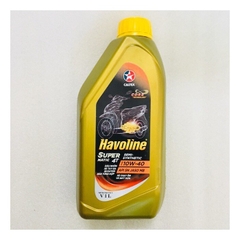 NHỚT HAVOLINE CALTEX SUPER MATIC 4T SEMI-SENTHETIC 10W40 1L -XE TAY GA (chai vàng,nắp vàng)