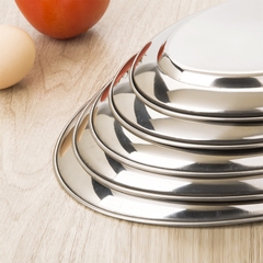 Đĩa ( dĩa ) inox bầu dục cao cấp, dày, sáng bóng [ size 25,28,30,35,40cm ]