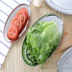 Đĩa ( dĩa ) inox bầu dục cao cấp, dày, sáng bóng [ size 25,28,30,35,40cm ]