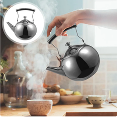 Ấm đun nước Inox dày, sáng bóng, hình ngọc trai có tay cầm Size [ 14, 16, 18cm ]