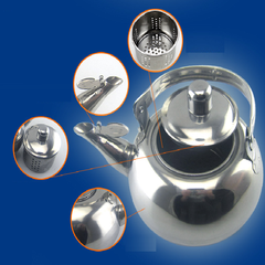 Ấm trà đun nước bằng thép dày không gỉ, ấm linh long bóng đẹp nhiều size [ 14, 16, 18, 20cm ]