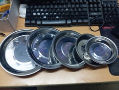 Đĩa ( Dĩa ) tròn inox dày từ tính, sáng bóng