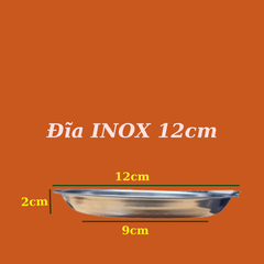 Đĩa ( Dĩa ) tròn inox dày từ tính, sáng bóng