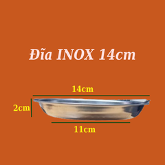 Đĩa ( Dĩa ) tròn inox dày từ tính, sáng bóng