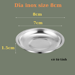Dĩa ( đĩa ) inox đựng chanh ớt tiện dụng