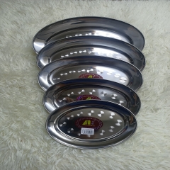 Đĩa ( dĩa ) inox bầu dục cao cấp [size 22,26,30,32,35cm ], dĩa hột xoài không từ tính, nông