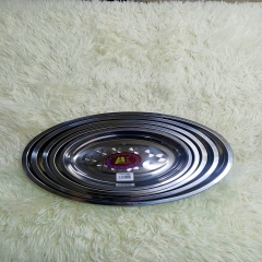 Đĩa ( dĩa ) inox bầu dục cao cấp, dày, sáng bóng [ size 25,28,30,35,40cm ]