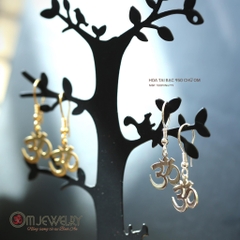 BÔNG TAI CHỮ OM TREO BẠC 950