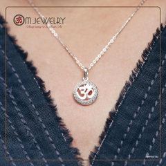 MẶT DÂY CHUYỀN CHỮ OM TRÒN ĐÍNH HẠT S950