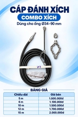 Cáp đánh xích lõi 6mm thông cống-Làm sạch đường ống thoát nước bằng máy khoan