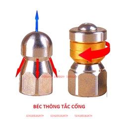 Dây thông cống bằng áp lực nước - Dùng cho máy rừa xe phổ thông ren vặn 22/15