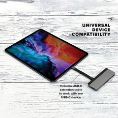 Cổng Chuyển Hyper Drive Duo 7-IN-2 (Version 2) HDMI 4K60HZ With Cable Usb-C For Macbook/iPadPro/Laptop -HD28C-Gray