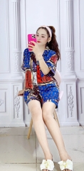 BỘ PIJAMA QUẦN ĐÙI, TAY NGẮN BIG SIZE - PIDUIXL09