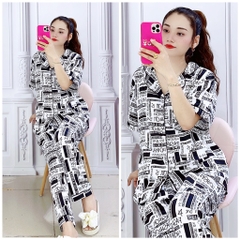 BỘ PIJAMA QUẦN DÀI, TAY DÀI BIG SIZE - PIXL0012