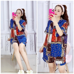 BỘ PIJAMA QUẦN ĐÙI, TAY NGẮN BIG SIZE - PIDUIXL09