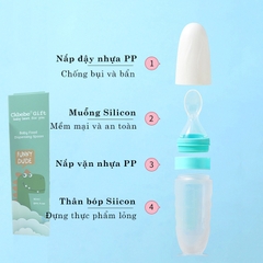 Bình thìa ăn dặm silicon cao cấp Ck Bebe