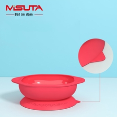 Bát ăn dặm chống đổ silicon Misuta