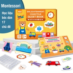 Học liệu bóc dán Montessori 17 chủ đề cao cấp