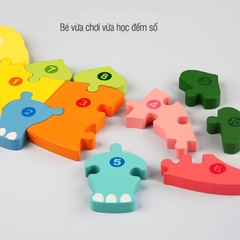 Tranh ghép gỗ cho bé hình thú