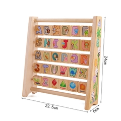 Giá gỗ học bảng chữ song ngữ xoay 2 mặt