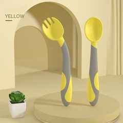 Set Thìa dĩa uốn cong tập xúc Misuta