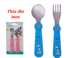 Set thìa dĩa inox Disney