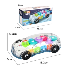 Đồ chơi xe đua trong suốt có đèn, nhạc