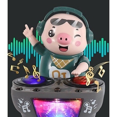 Đồ chơi heo DJ phát nhạc có đèn cho bé