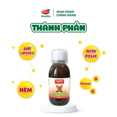 LIPOFEZ SIRO-Siro bổ sung sắt, Vitamin và khoáng chất cho bé