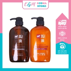 BỘ DẦU GỘI XẢ MỠ NGỰA NGĂN RỤNG TÓC PHỤC HỒI DƯỠNG TÓC NHẬT BẢN 600ML