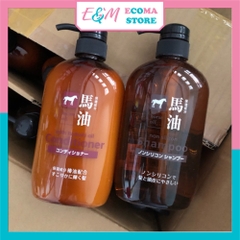 BỘ DẦU GỘI XẢ MỠ NGỰA NGĂN RỤNG TÓC PHỤC HỒI DƯỠNG TÓC NHẬT BẢN 600ML