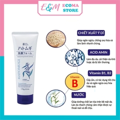 SỮA RỬA MẶT TRẮNG DA TẠO BỌT DỊU NHẸ Ý DĨ HATOMUGI 17OG NHẬT BẢN ECOMA
