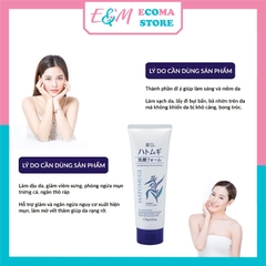 SỮA RỬA MẶT TRẮNG DA TẠO BỌT DỊU NHẸ Ý DĨ HATOMUGI 17OG NHẬT BẢN ECOMA