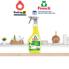 Chai Xịt Vệ Sinh Phòng Tắm, Loại Bỏ Bụi Frosch 500ml (Hương Mâm Xôi/ Chanh/ Nho)