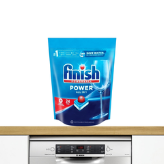 Túi 24 viên Finish All in 1 Max 2025 – 10 tính năng – Dành cho máy rửa chén 9-13 bộ trở lên