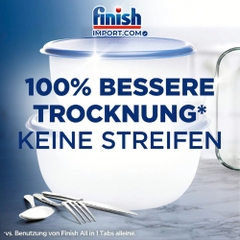 Chai 400ml Nước Làm Bóng Chén Finish (Không Hương) – Hỗ Trợ Sấy Khô & Ngăn Đọng Nước