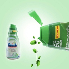 Chai 900ml Gel rửa chén Finish All in 1 Max 0% Ecolabel EU - Thân thiện môi trường, an toàn cho gia đình có trẻ nhỏ