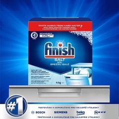 Hộp 4,0kg muối rửa chén Finish Salt (gồm 2 gói 2kg) – Hỗ trợ làm mềm nước cho máy rửa chén