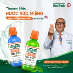 [Hương Mild Mint – Bạc hà dịu nhẹ] Nước súc miệng TheraBreath cho người lớn – Hết hôi miệng, mát miệng, hơi thở thơm lâu