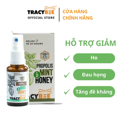 Keo Ong Xanh Tracybee Propolis Mint & Honey (Vị Bạc Hà 30ml) – Giảm Đau Họng, Ho, Viêm Họng Hiệu Quả
