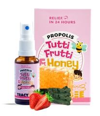 Keo Ong Xanh Tracybee Propolis Tutti Frutti & Honey – Xịt Họng Giảm Ho, Đau Rát, Viêm Họng Cho Bé & Gia Đình (Vị Trái Cây)